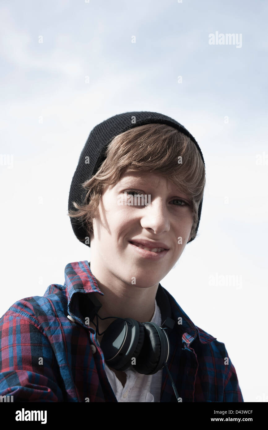 Portrait of Boy wearing Toque and Headphones, Mannheim, Baden ...