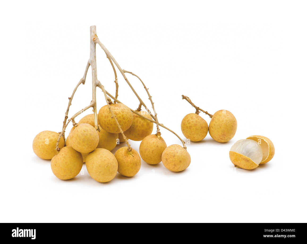 Enjoy longan Thailand tropical fruit in the differ named Lamyai Stock Photo