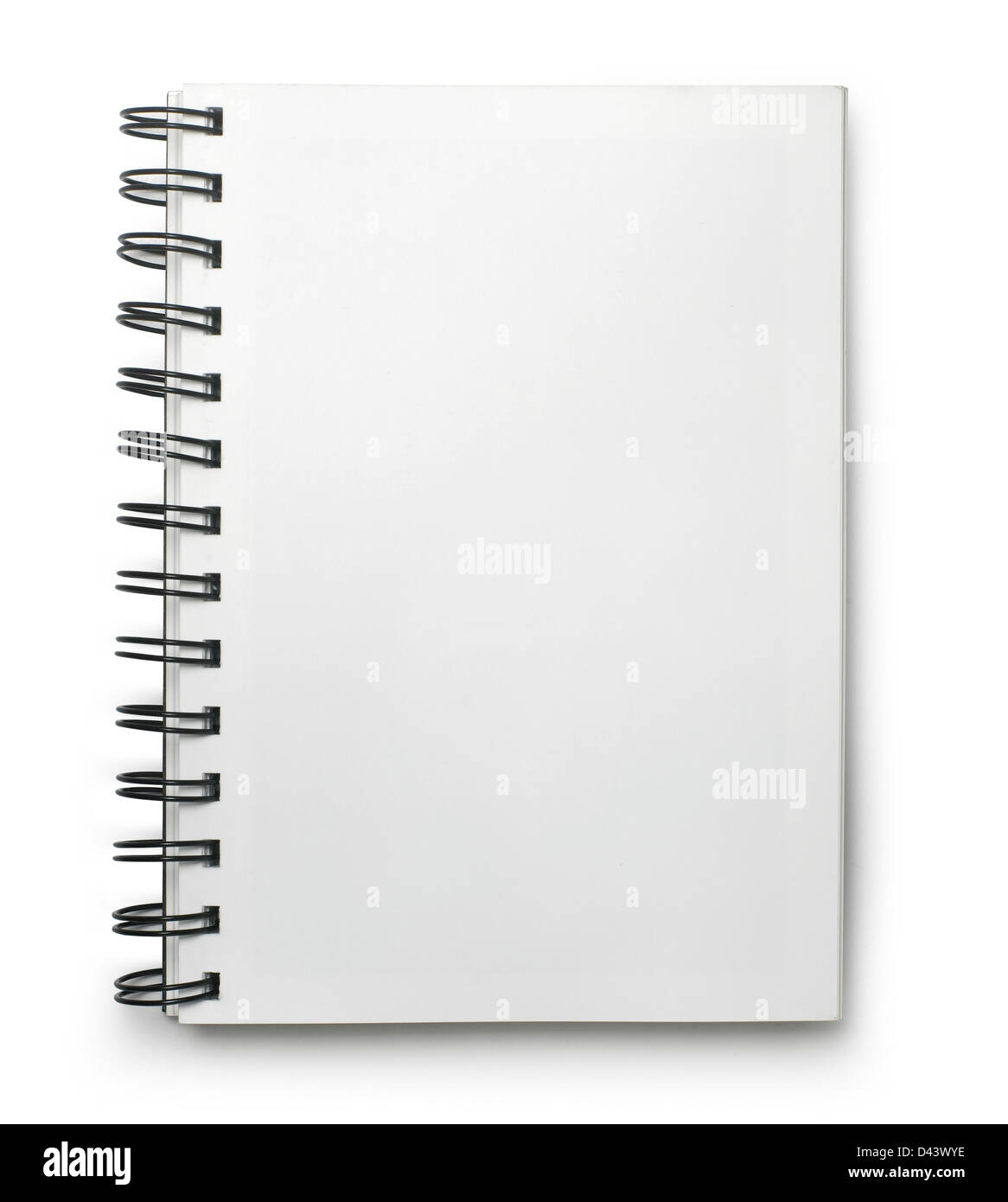 Note pad cut out white background Stock Photo