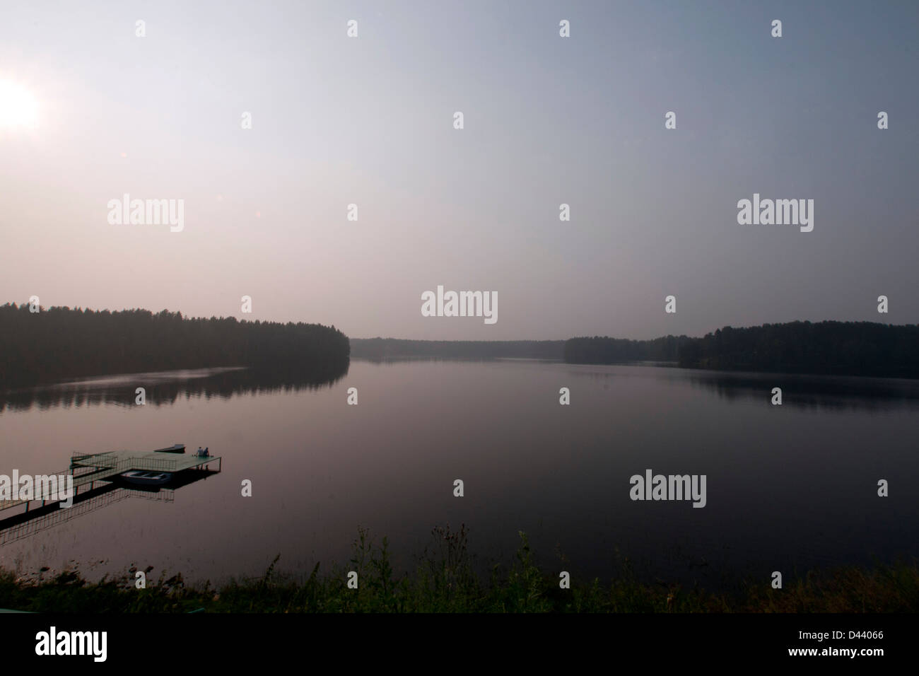 Evening landscape at the lake. Russia Stock Photo