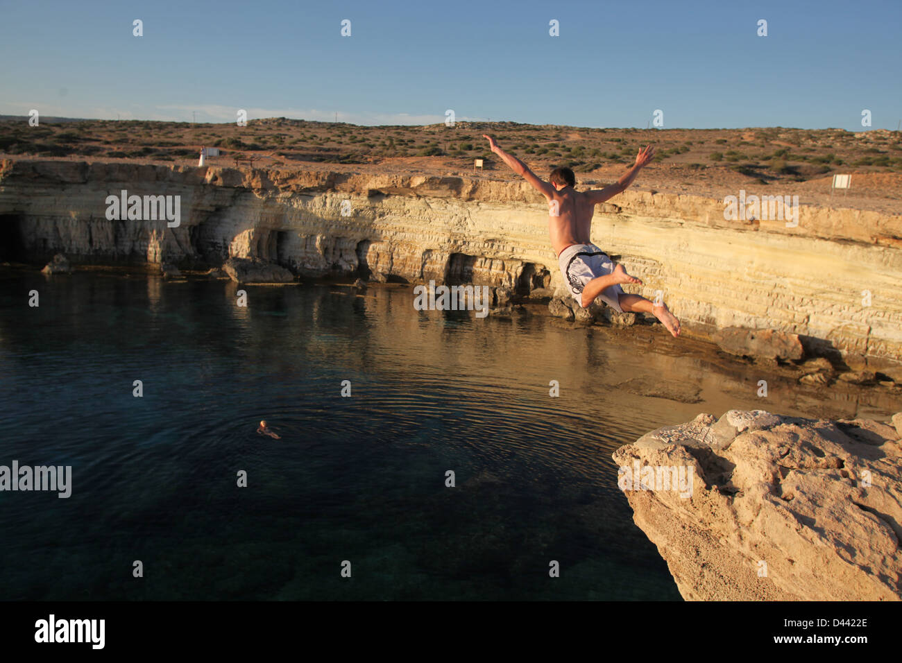 Sea Caves in Ayia Napa, Cyprus Stock Photo