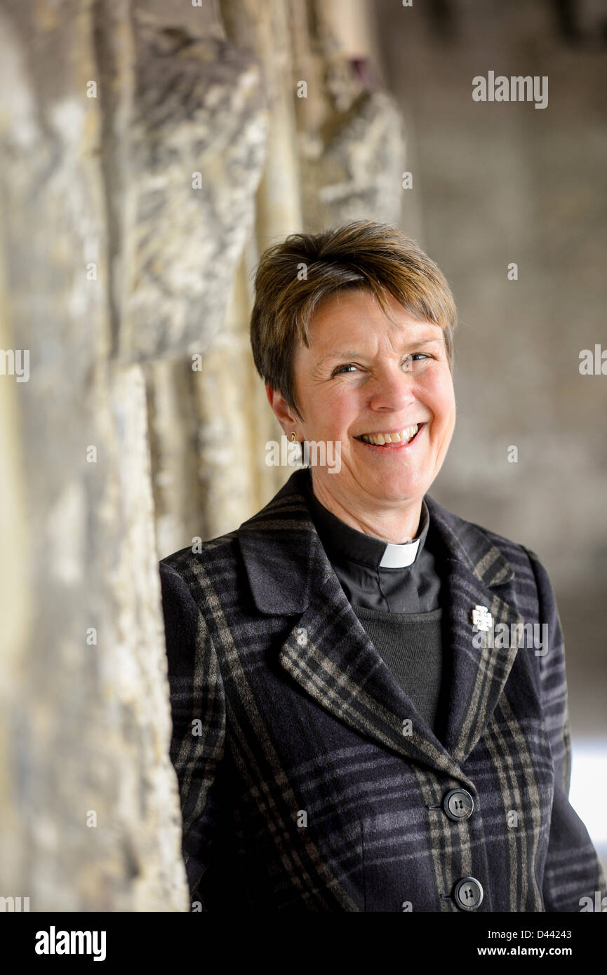 Chichester, UK. 3rd March, 2013. The Reverend Canon Julia Peaty was licensed as the Dean of Women's Ministry by Bishop Martin at a service held in Chichester Cathedral last night (3rd March). The new post has been created to encourage more female priests to be ordained into the Diocese of Chichester. Credit: Jim Holden/Alamy Live News Stock Photo