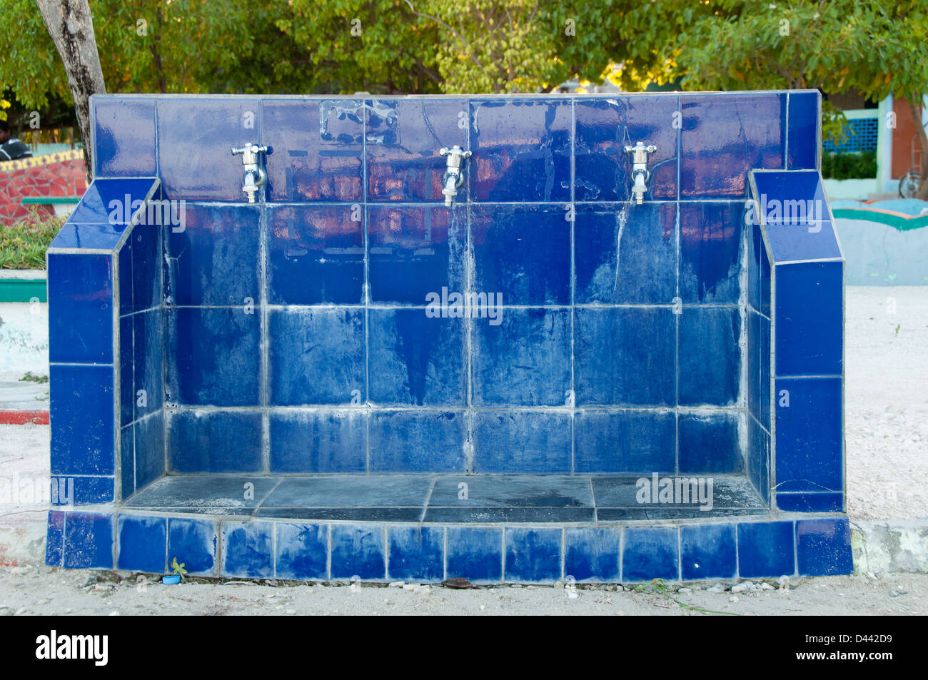 Public drinking water taps in Maldives Stock Photo Alamy