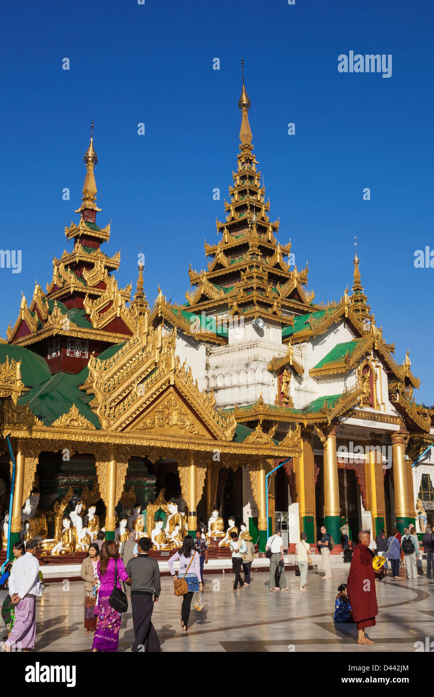 Myanmar, Yangon, Shwedagon Pagoda Stock Photo