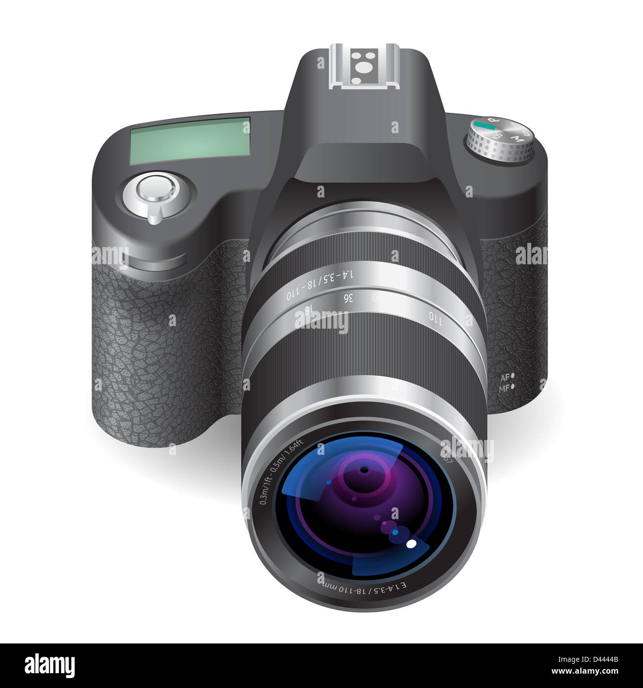Icon for SLR camera. White background. Stock Photo
