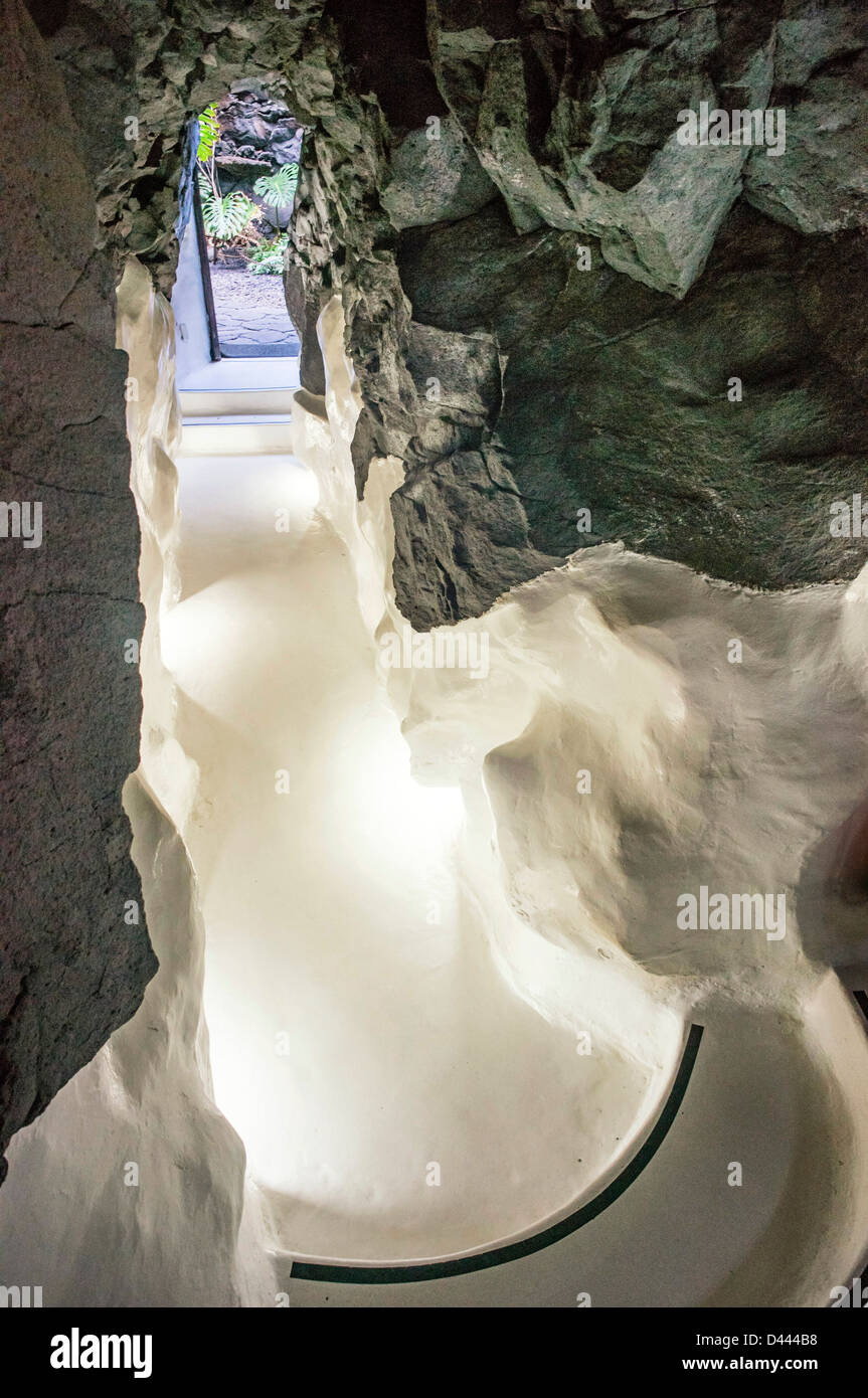 Lava Corridor in Casa Cesar Manrique, Museum of the Manrique Foundation, Lanzarote, Canary Islands, Spain Stock Photo