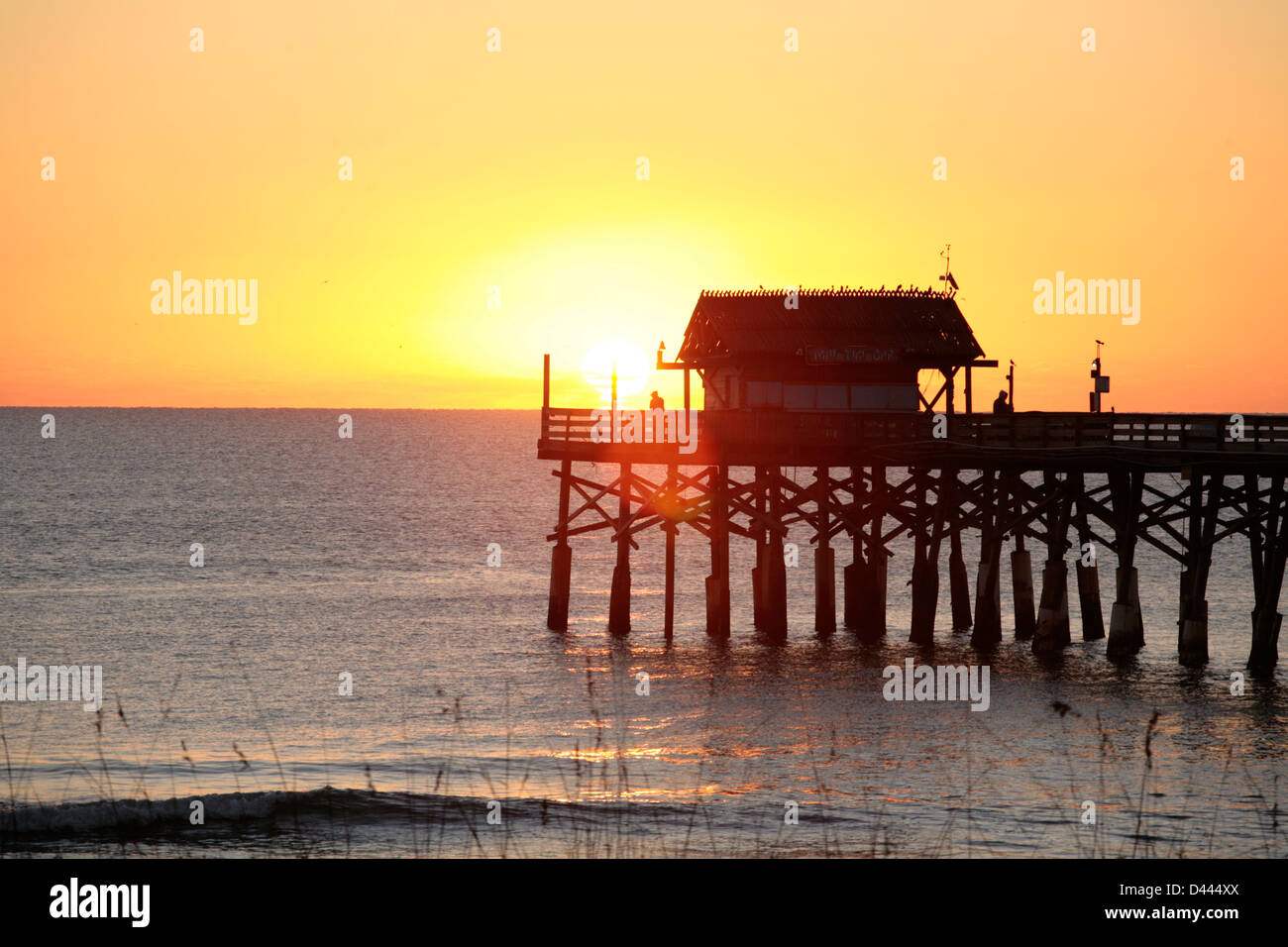 Mai Tiki Bar, Cocoa Beach, Cap Canaveral, Florida Sunset Stock Photo