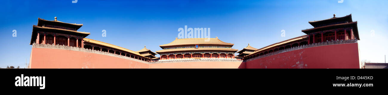 Wumen,gate of forbidden city.Beijing China Stock Photo