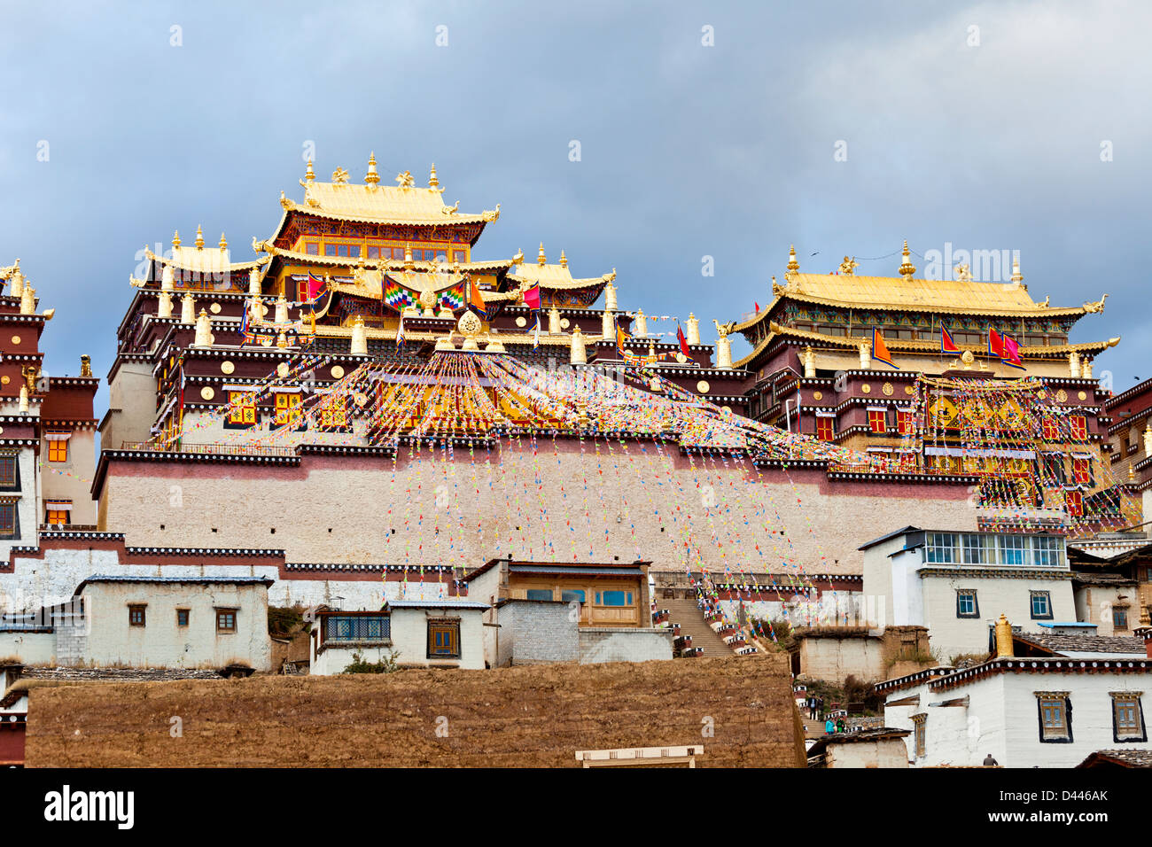 Ganden Sumtseling Monastery in Shangrila, Yunnan, China. Stock Photo