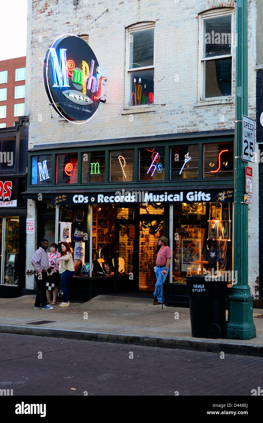 Beale Street Blues Music Memphis Tennessee TN Stock Photo - Alamy