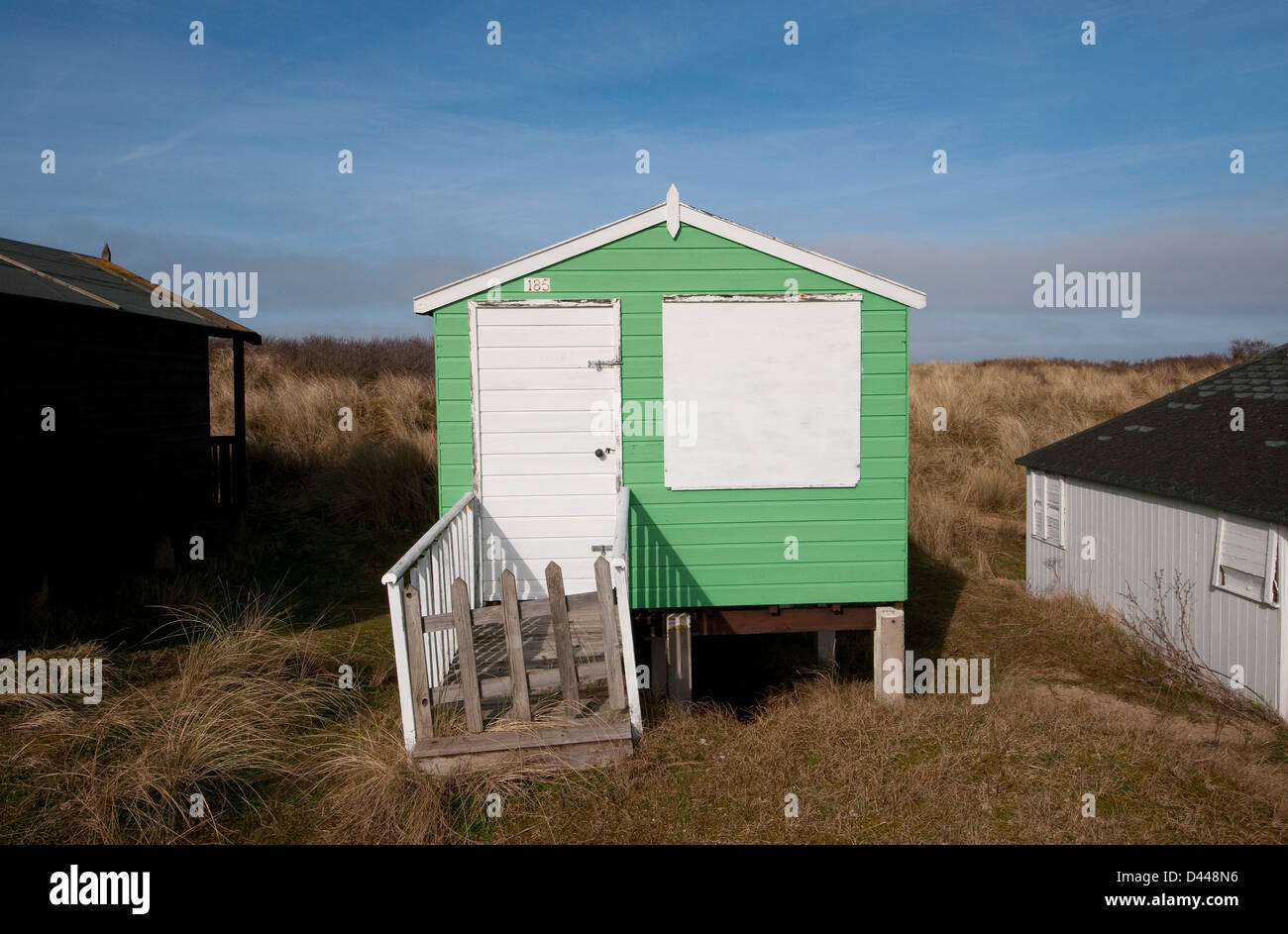 beach huts at hunstanton, norfolk, england Stock Photo Alamy