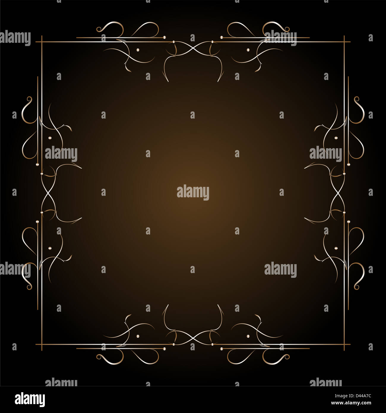 Royal gold Picture frame on the dark wallpaper Stock Photo Alamy