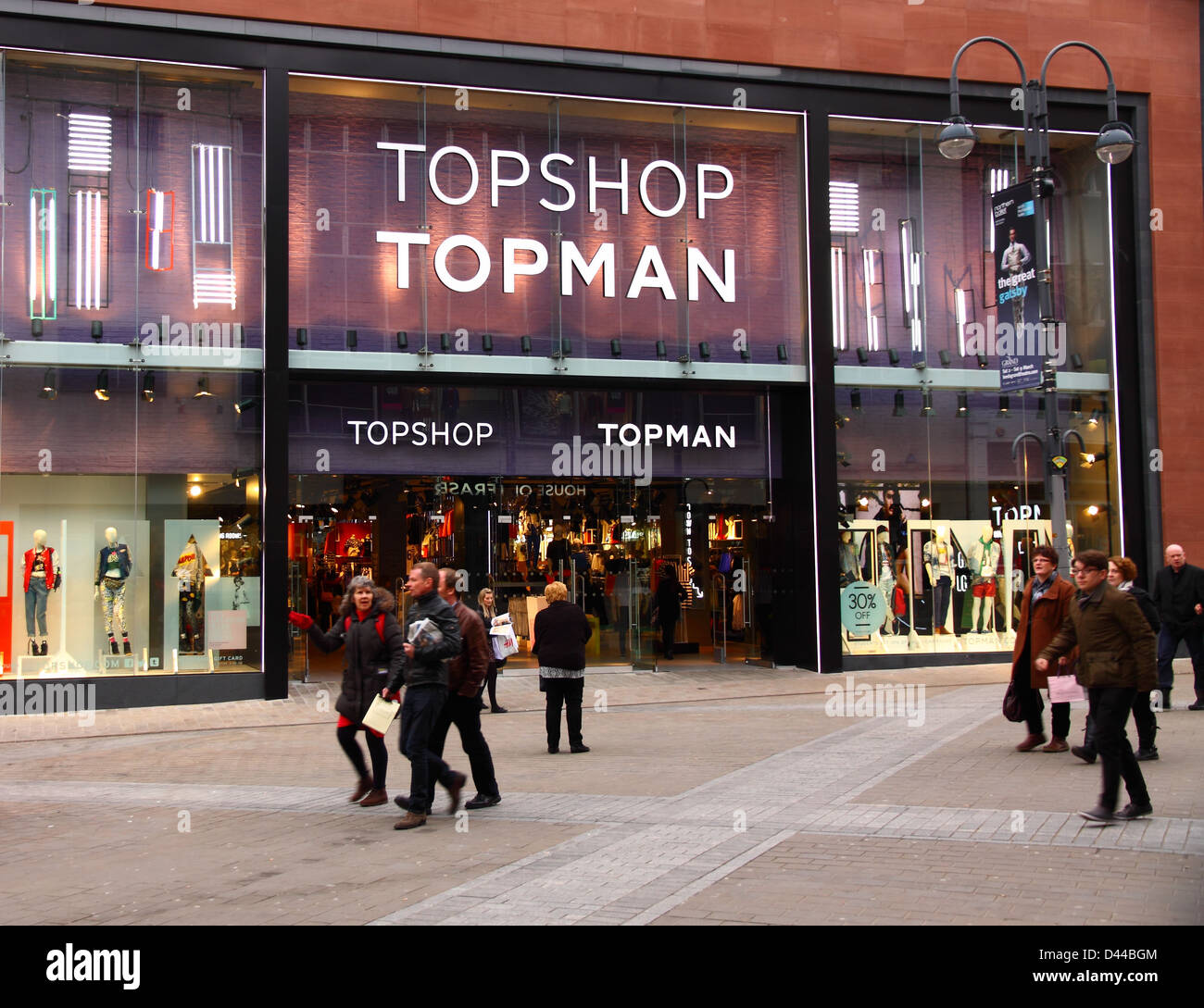 Topshop and Topman Shop in Leeds City Center, Yorkshire Stock Photo - Alamy