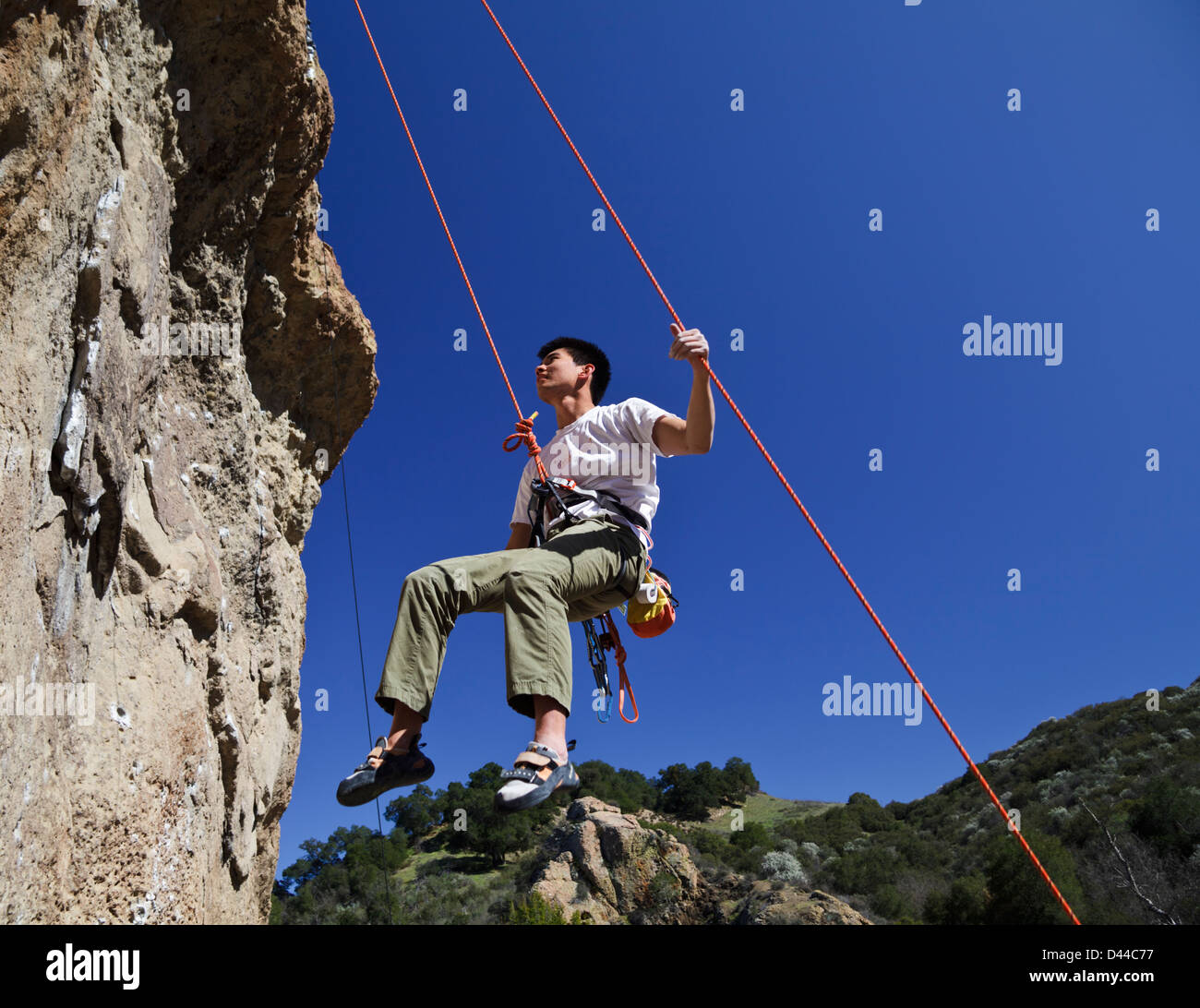 Suspended rock climbing hires stock photography and images Alamy