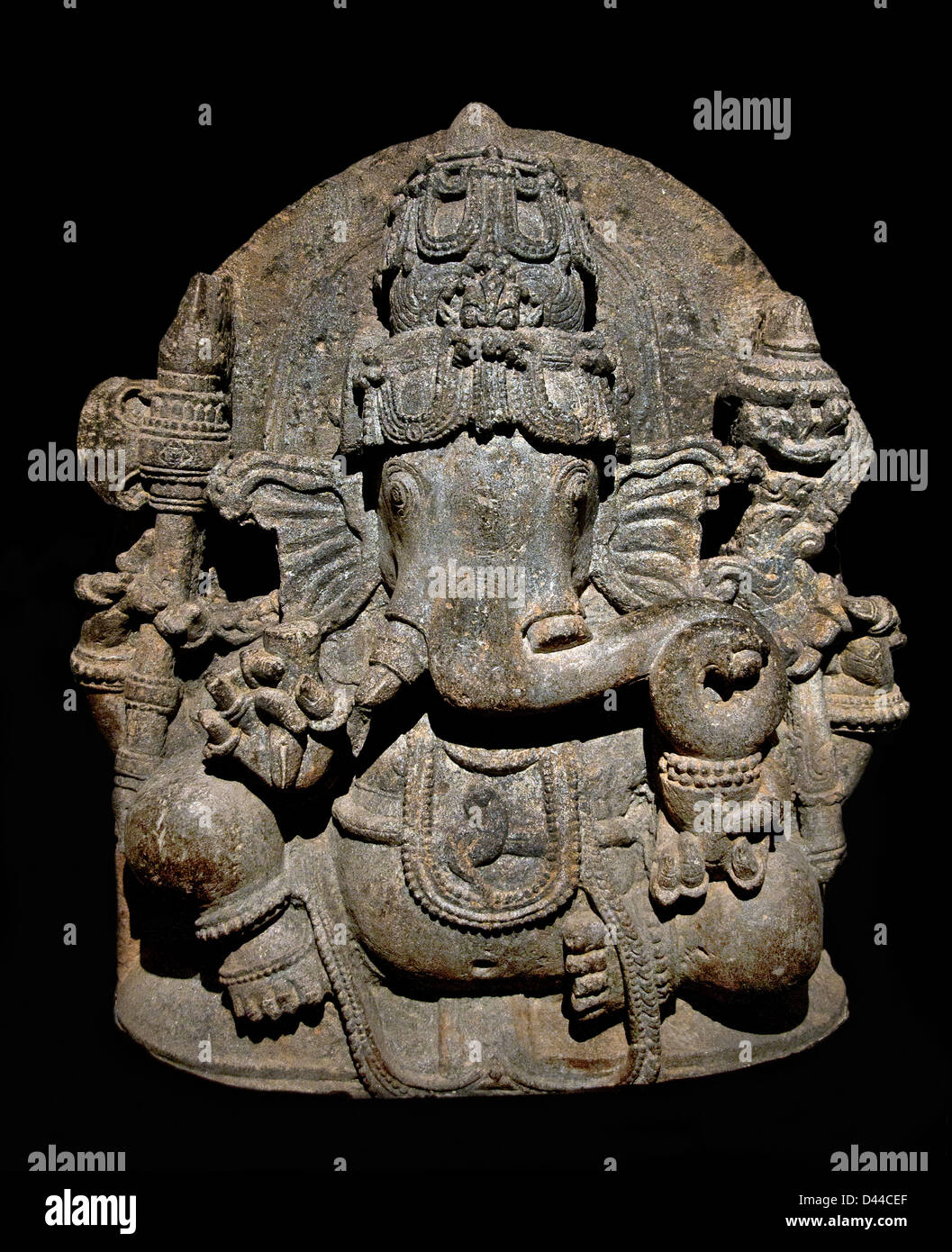 Ganesha Karnataka Hoyasala period 12 th Century India Hindu  Hinduism Stock Photo