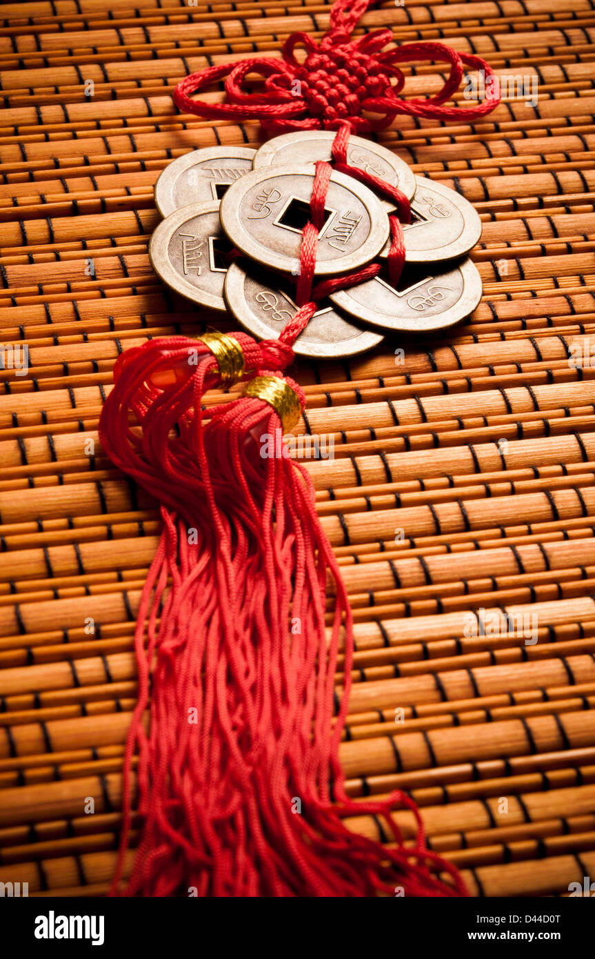 Chinese Feng Shui coins for wealth and success Stock Photo Alamy