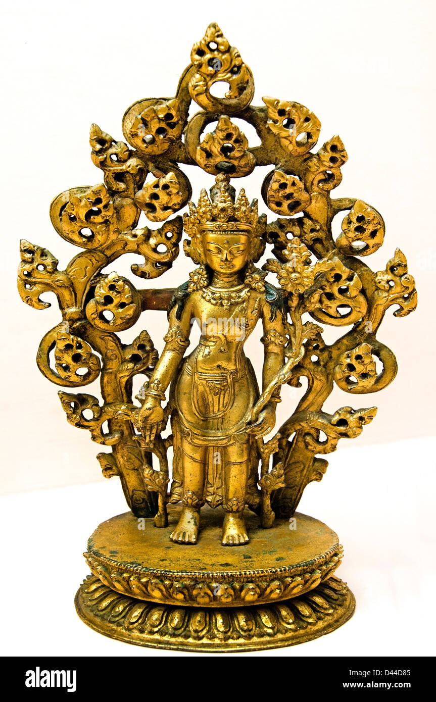 1822 AD Nepalese metal sculpture Padmapani Avalokiteshvara, great ...