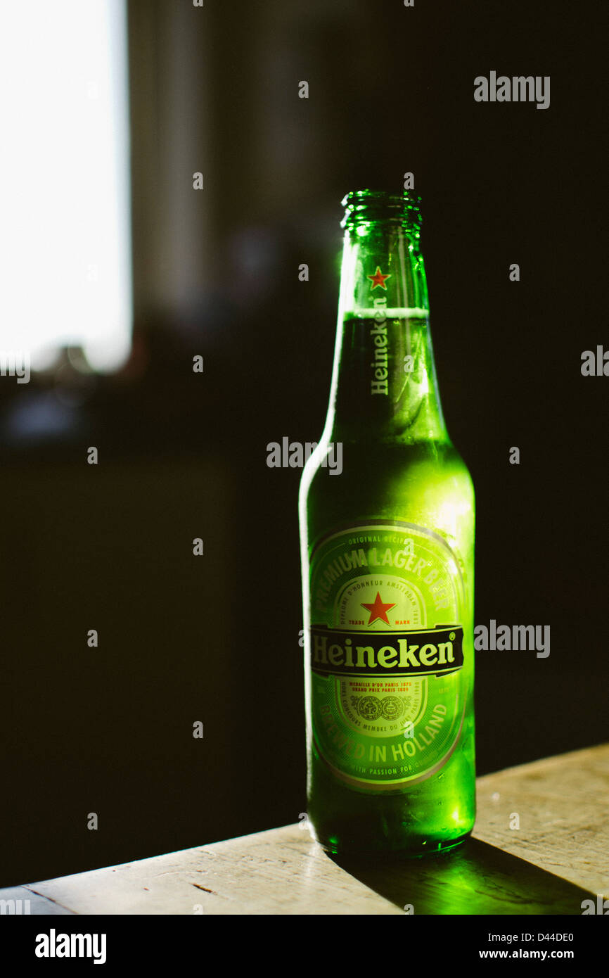 Heineken Beer sunlight Stock Photo