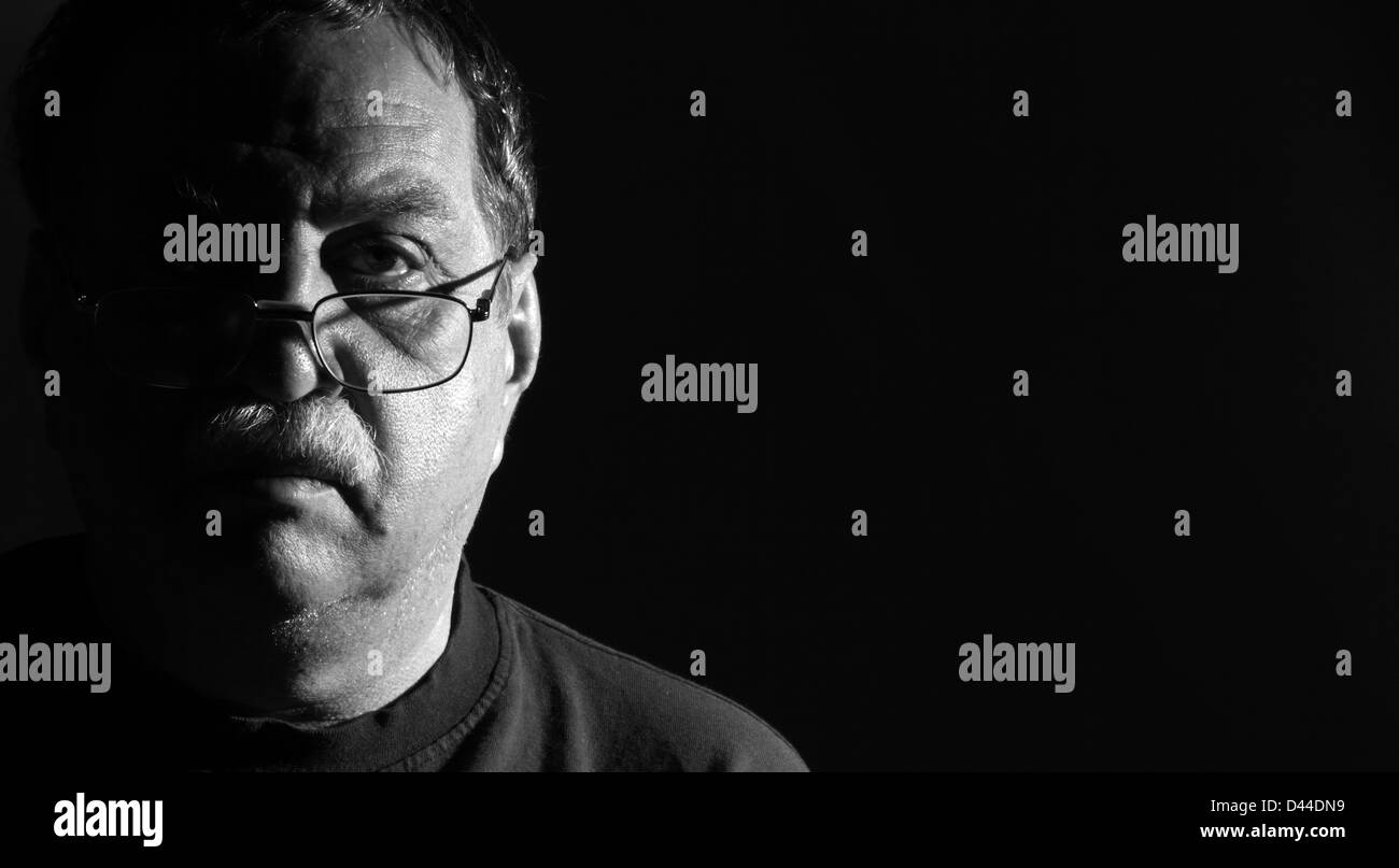 Baby boomer aged man Black and White Stock Photos & Images - Alamy