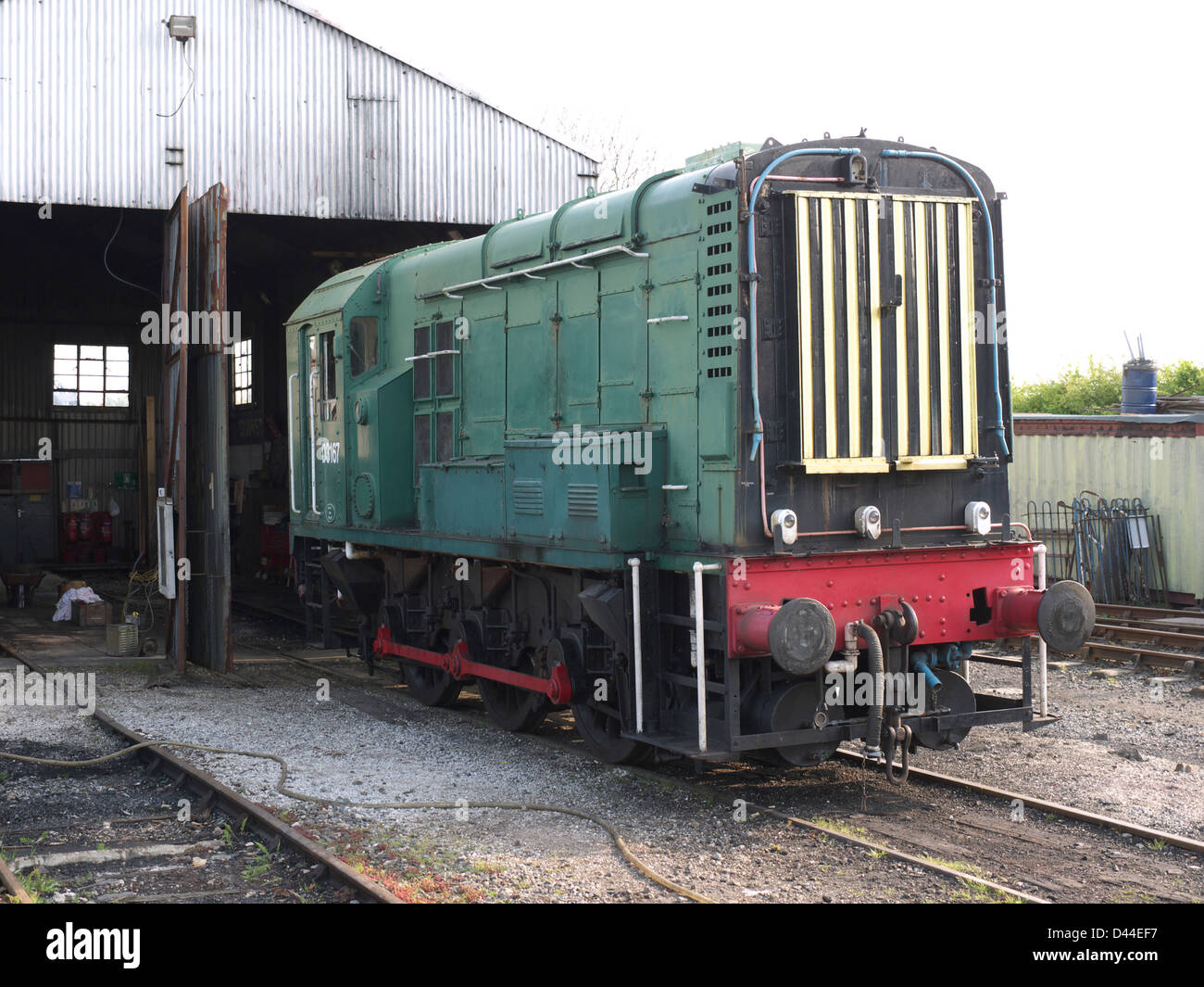 Vintage diesel locomotive number D3167 on the Lincs Wolds Railway Stock Photo