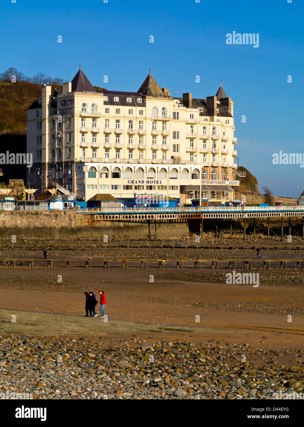 The Grand Hotel in seaside resort Llandudno North Wales UK overlooking the North Shore Promenade