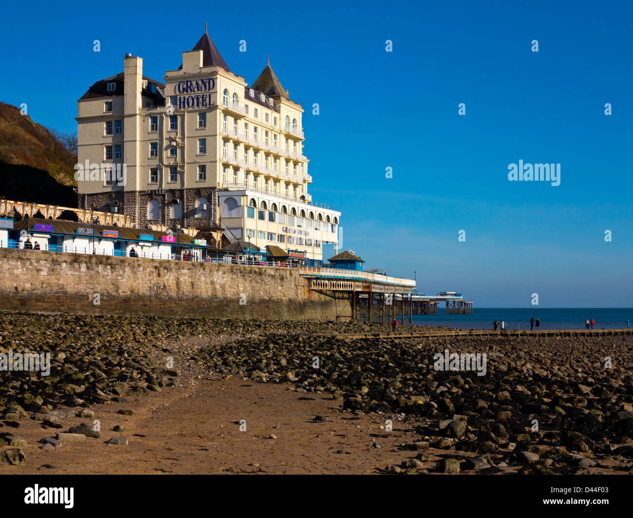 The Grand Hotel in seaside resort Llandudno North Wales UK overlooking the North Shore Promenade