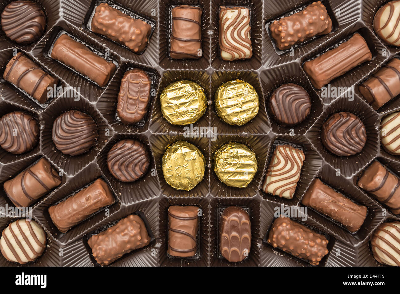 Chocolate Candy Box Stock Photo