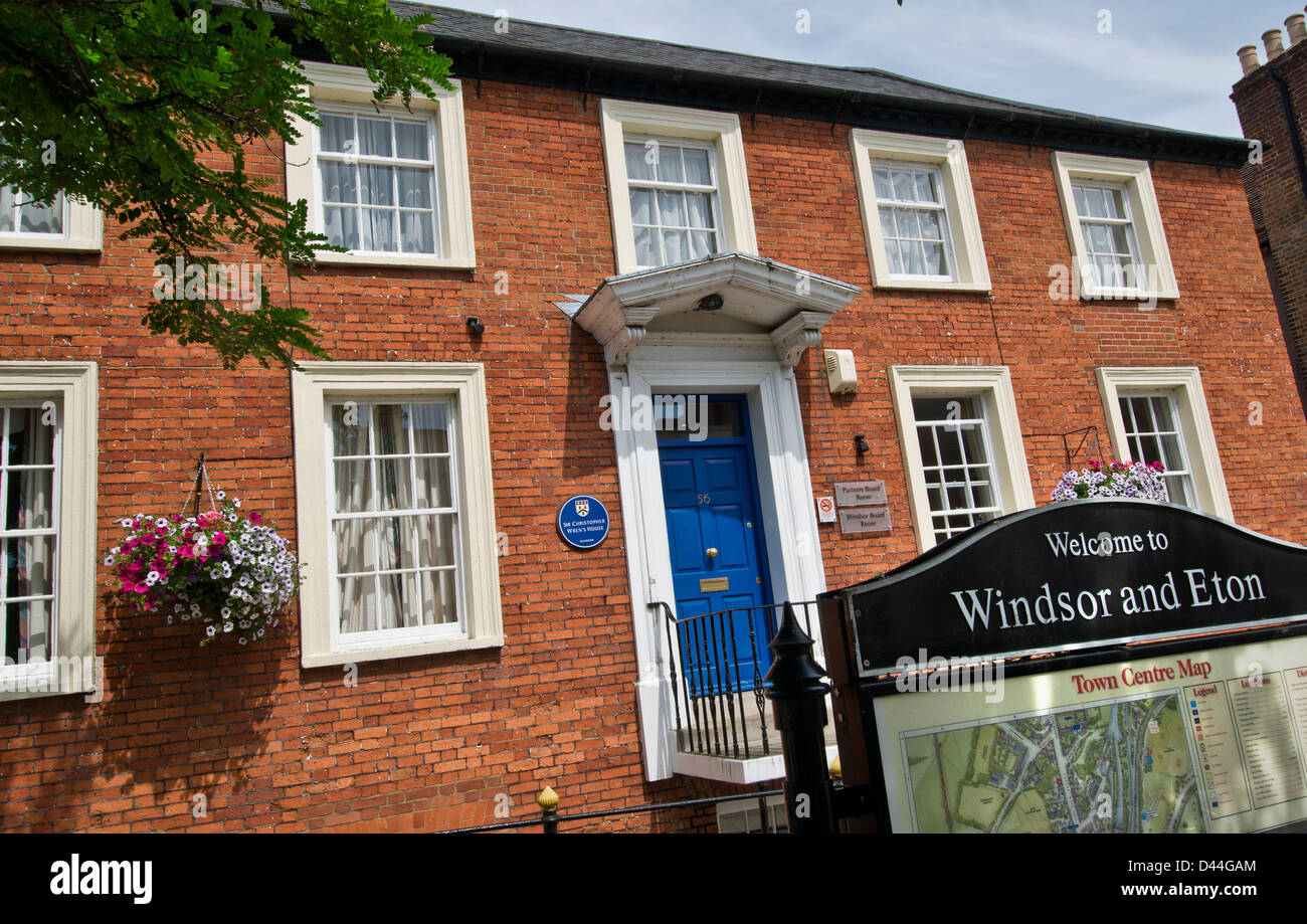 Sir Christopher Wren's house Thames Street Windsor Berks UK Stock Photo