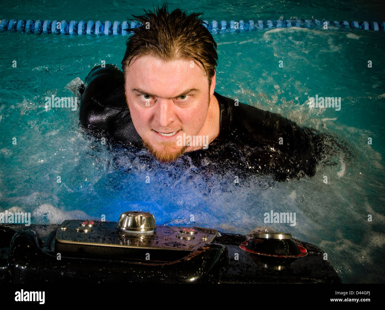 Athlete in aquatic hydro therapy session Stock Photo Alamy