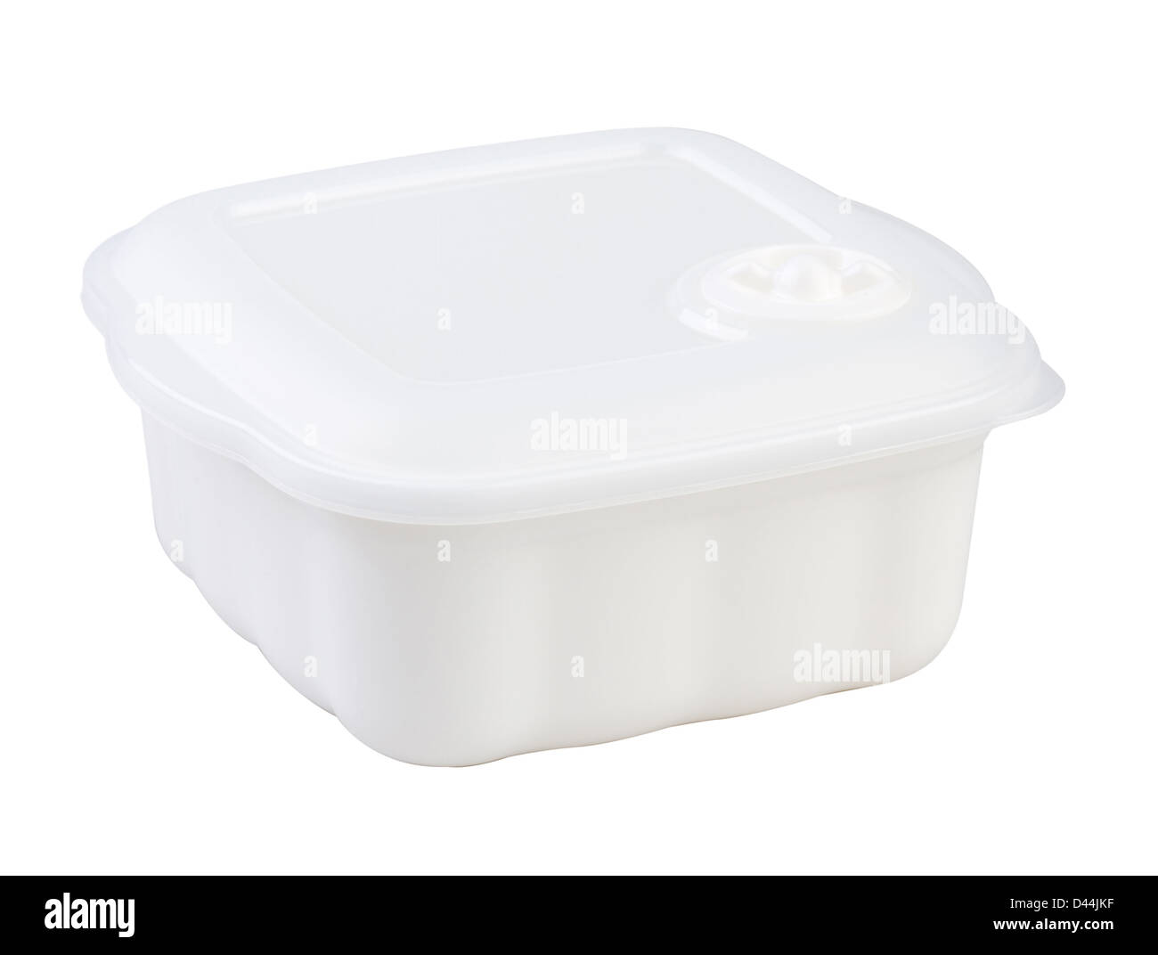 blank and empty microwave utensil food box isolated on white Stock Photo