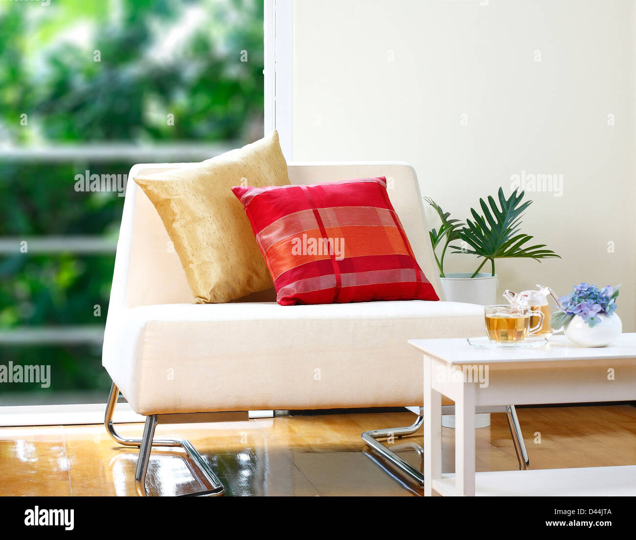 nice and peace interior conner for tea or coffee time Stock Photo