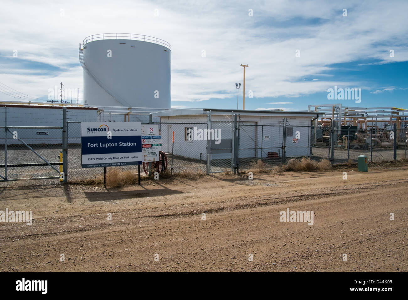 Suncor Energy Pipeline Pumping Faciliaty Stock Photo