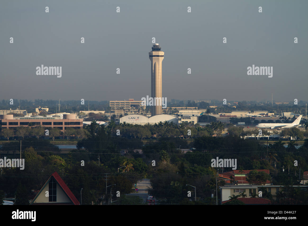 Miami International airport air tower control Stock Photo