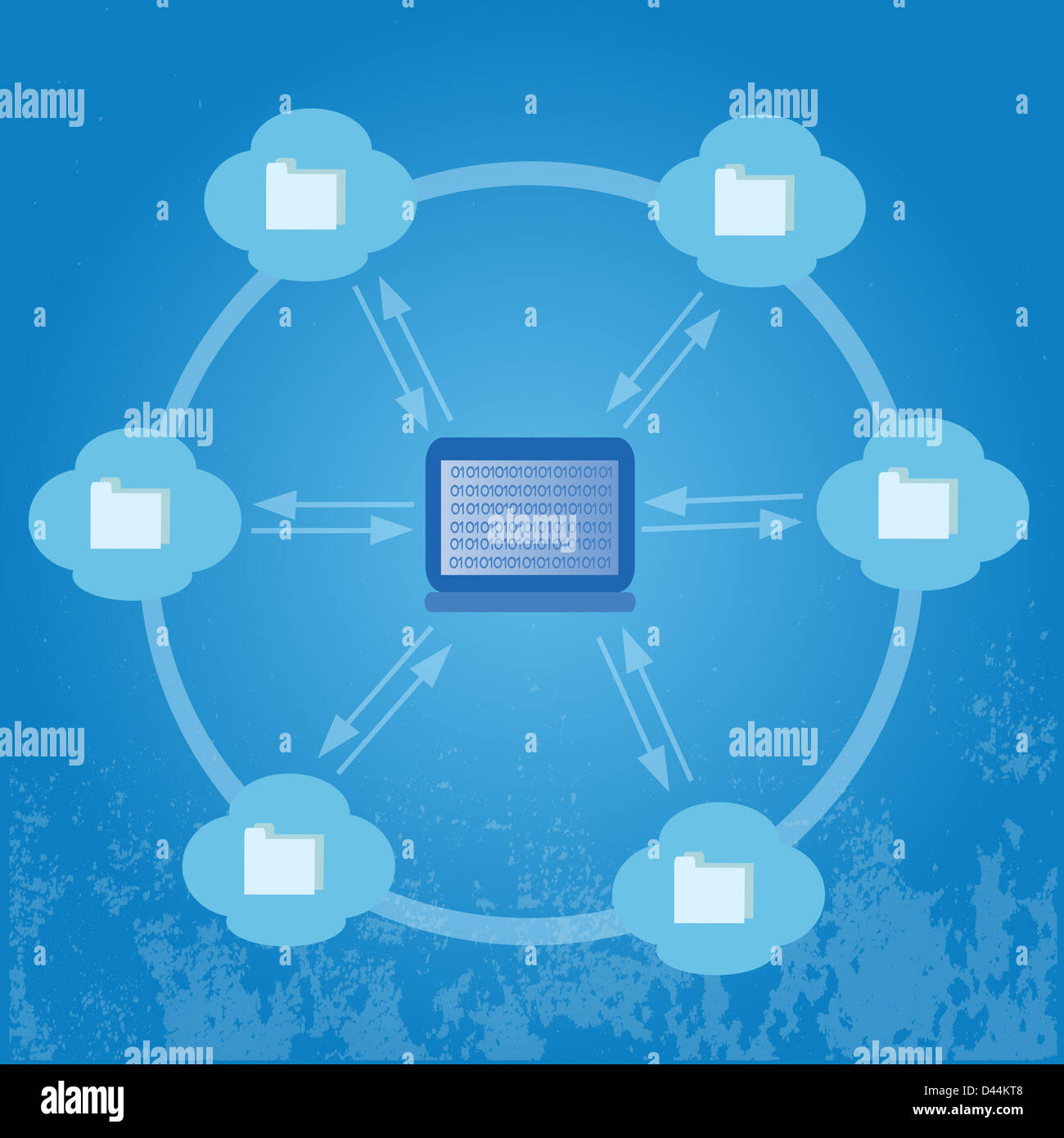 Vector illustration of cloud computing concept Stock Photo - Alamy