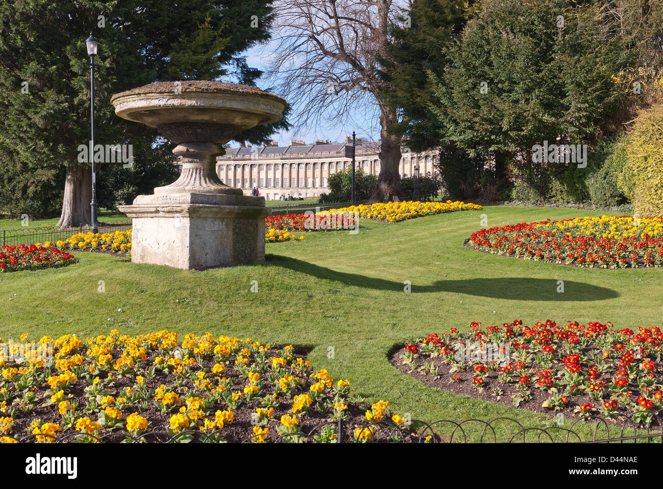 Royal Crescent in background with Victoria Park flower garden in ...