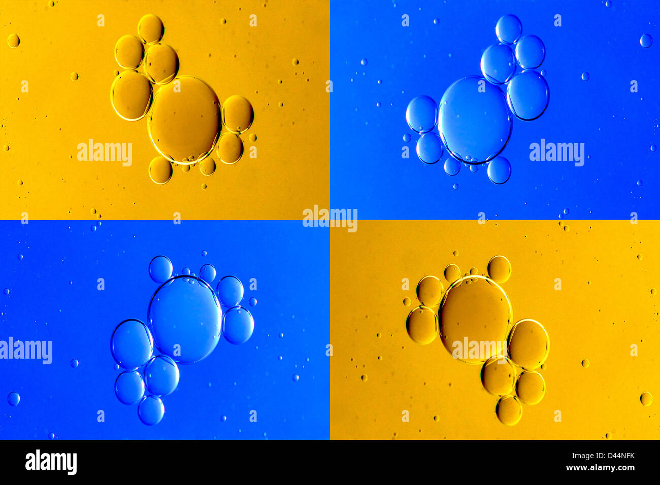 Repetitions of color about water bubbles Stock Photo