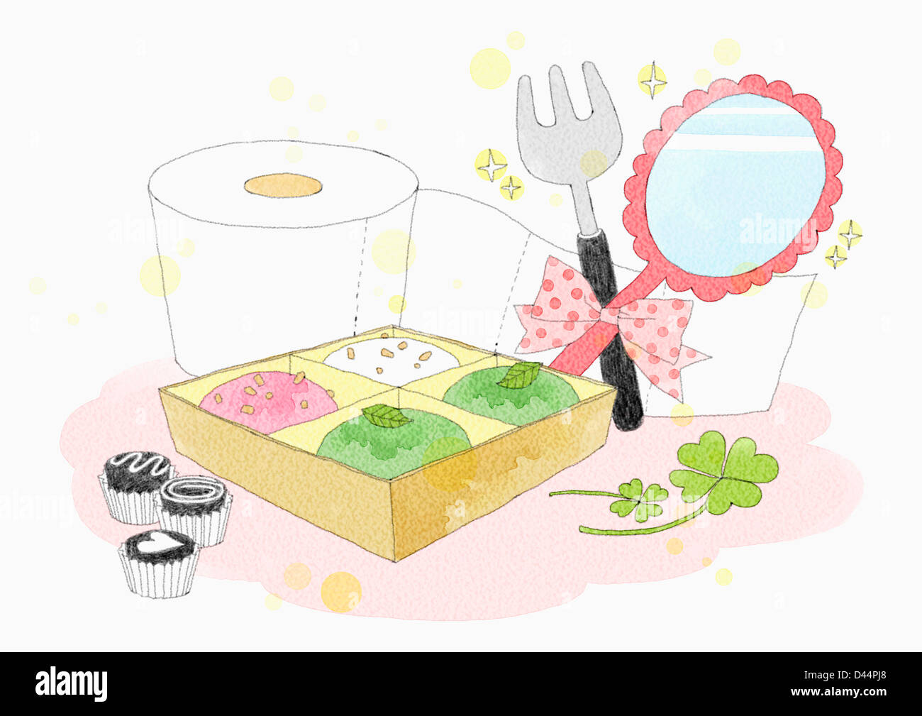 illustration of rice cake package Stock Photo - Alamy