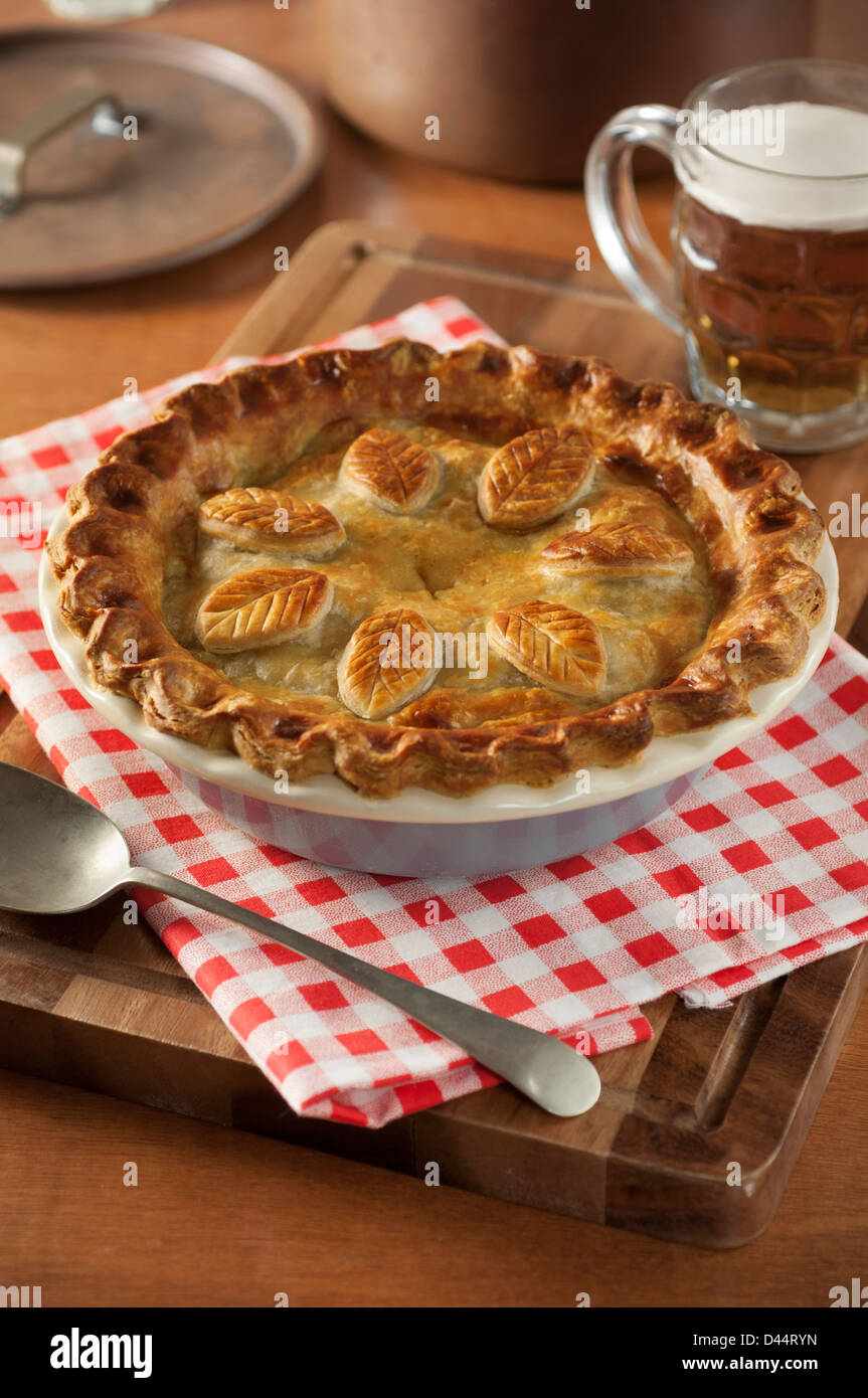 Steak and ale pie Stock Photo