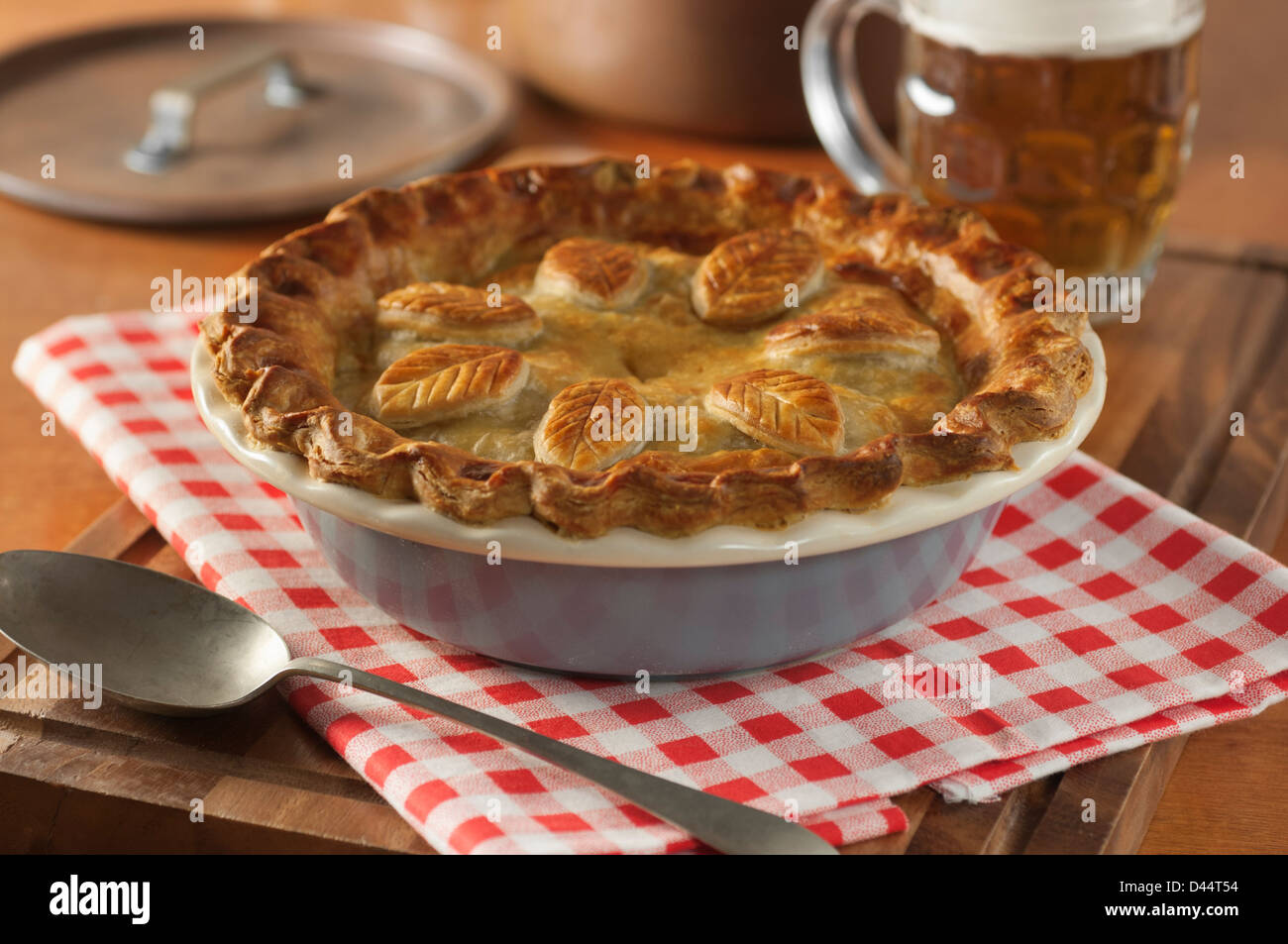 Steak and ale pie Stock Photo