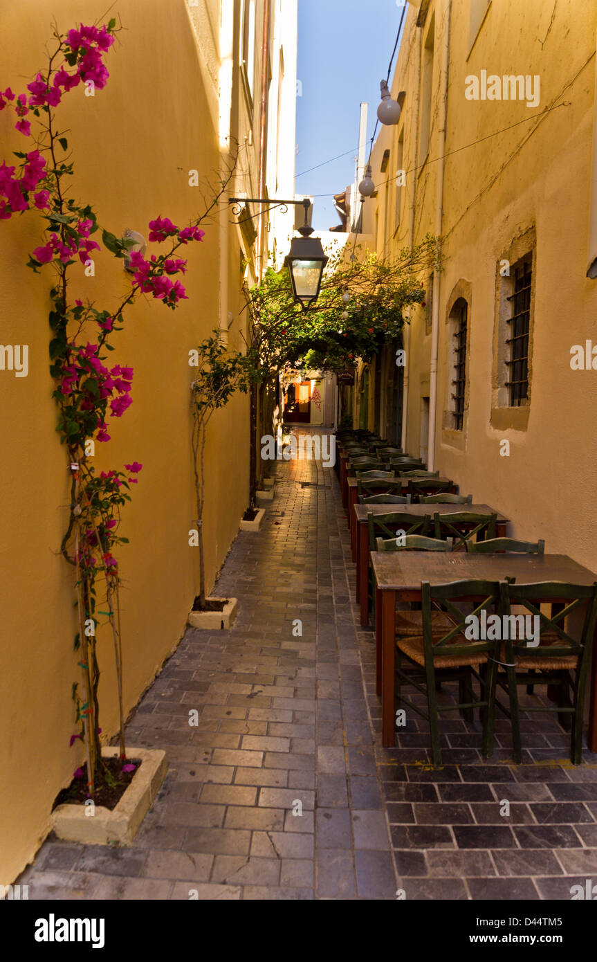 Back street restaurant Stock Photo Alamy