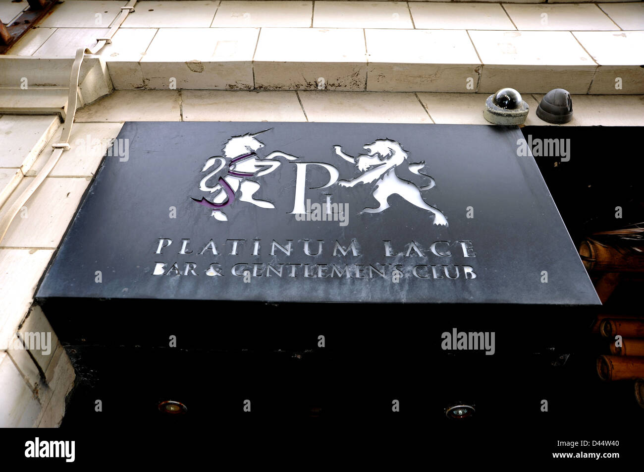 Platinum Lace Gentlemens Club and Bar Brighton UK Stock Photo
