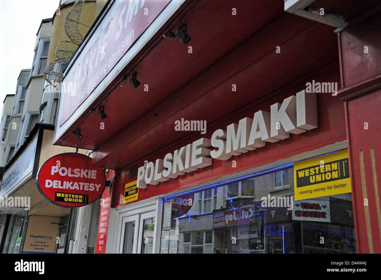 Polskie Smaki shop in St James's Street in Kemp Town Brighton UK Stock Photo