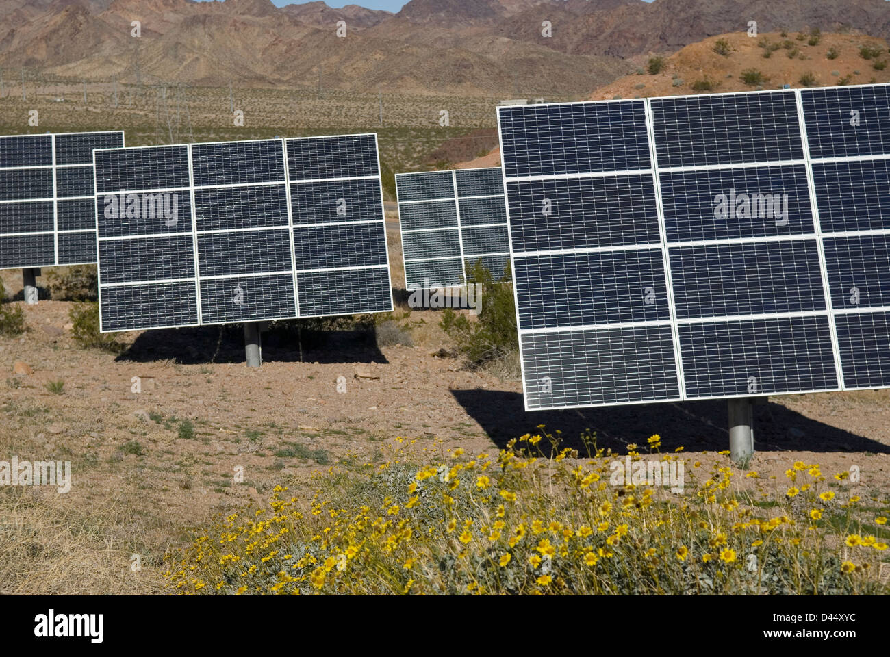 Solar panels Lake Mead Nevada USA Stock Photo Alamy