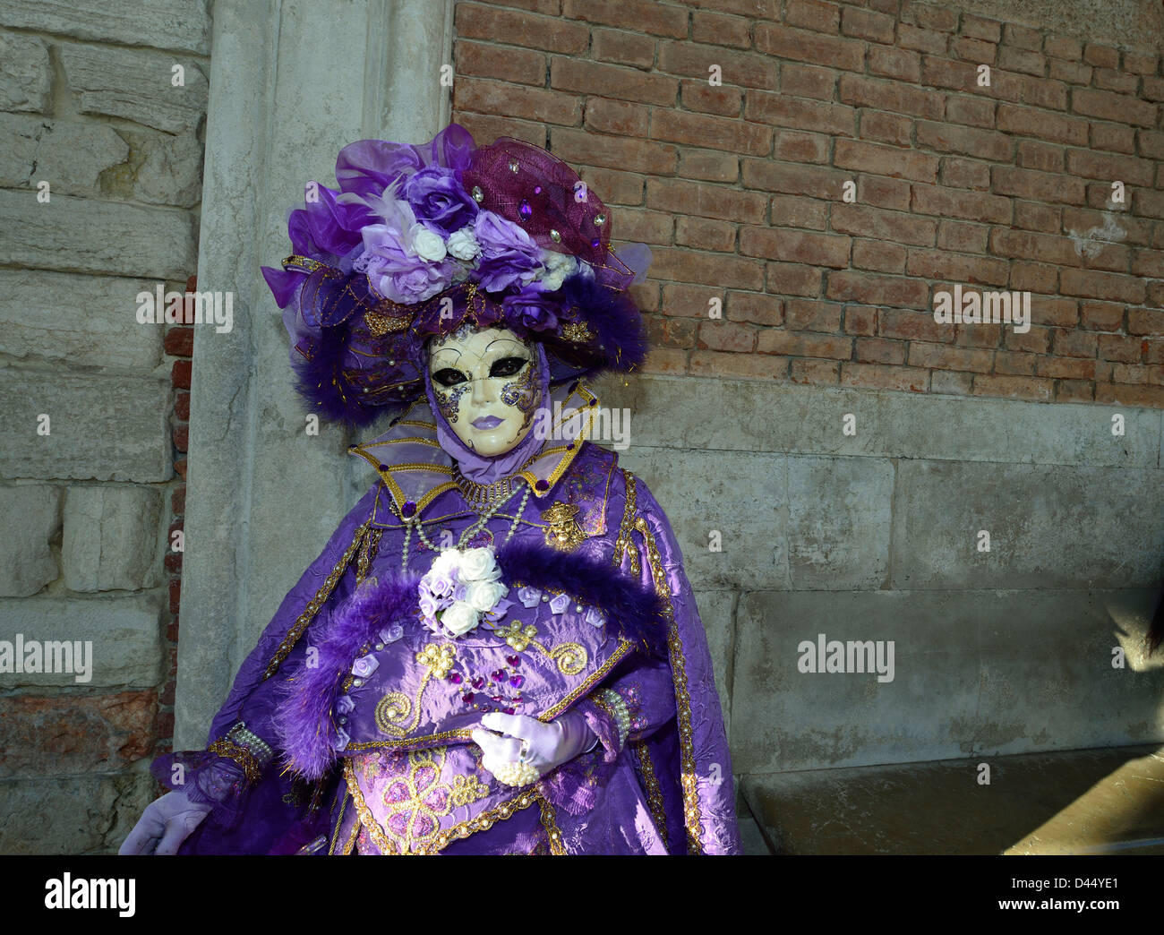 Masks during 2013 carnival; Venice; Veneto, Italy. Stock Photo