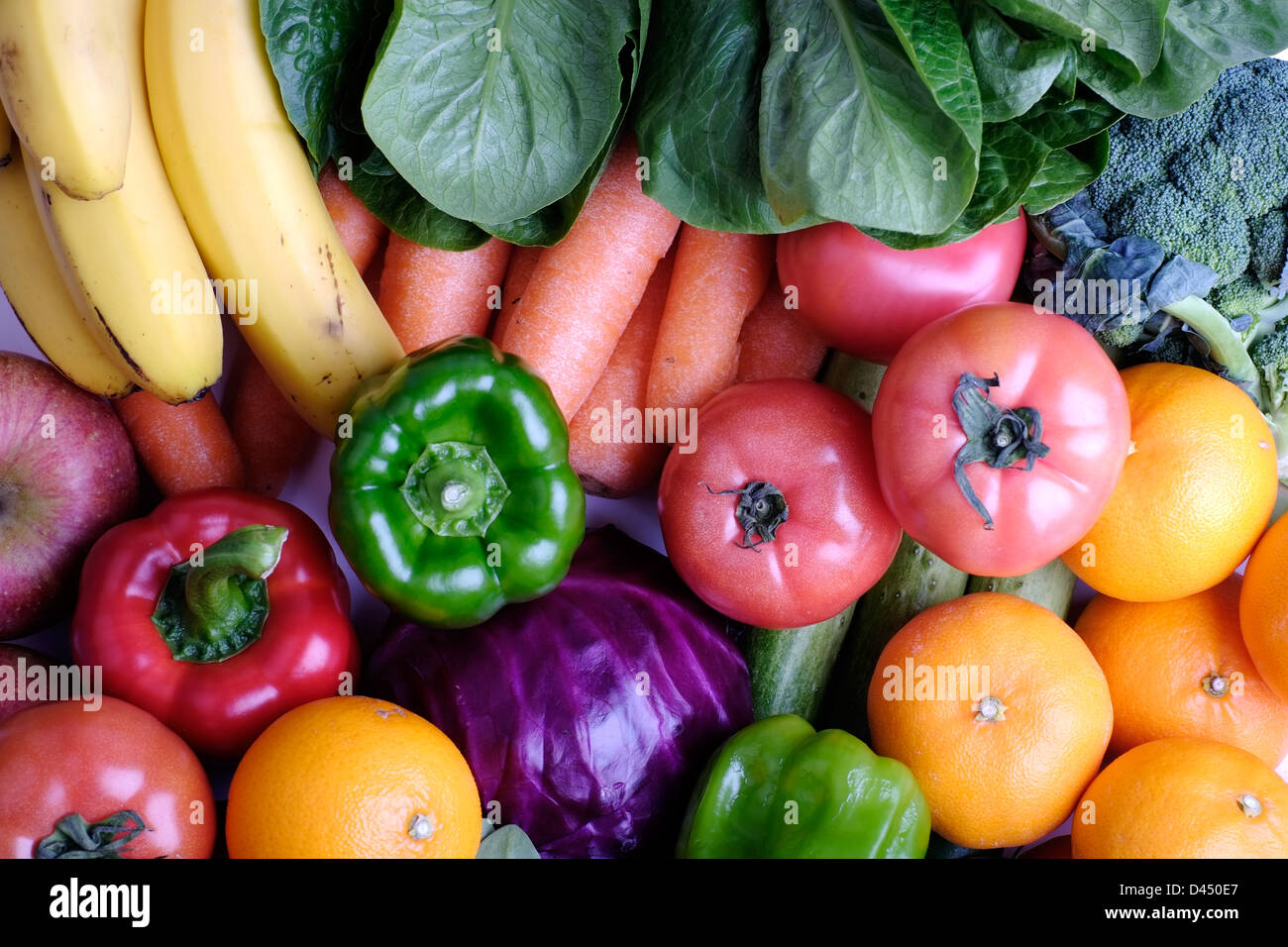 Fresh vegetables and fruits Stock Photo