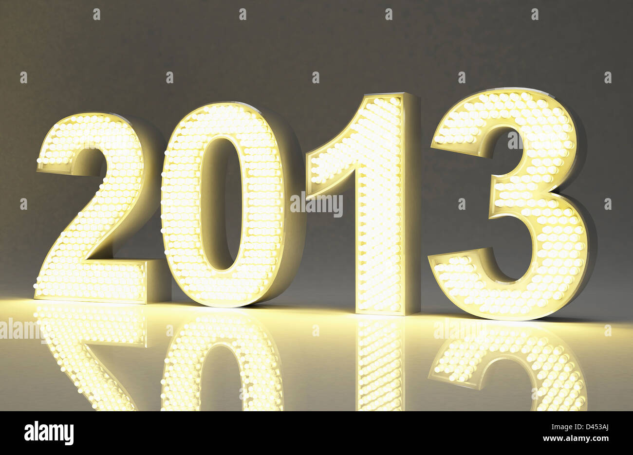3d numbers of 2013 Stock Photo