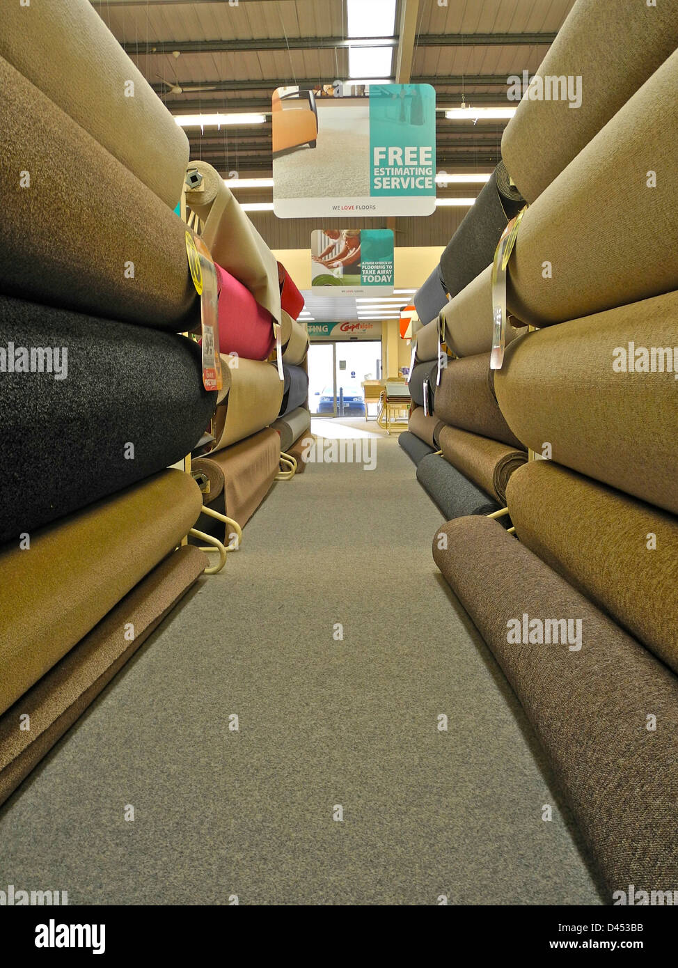 Interior of a carpet store this is Carpetright Stock Photo Alamy