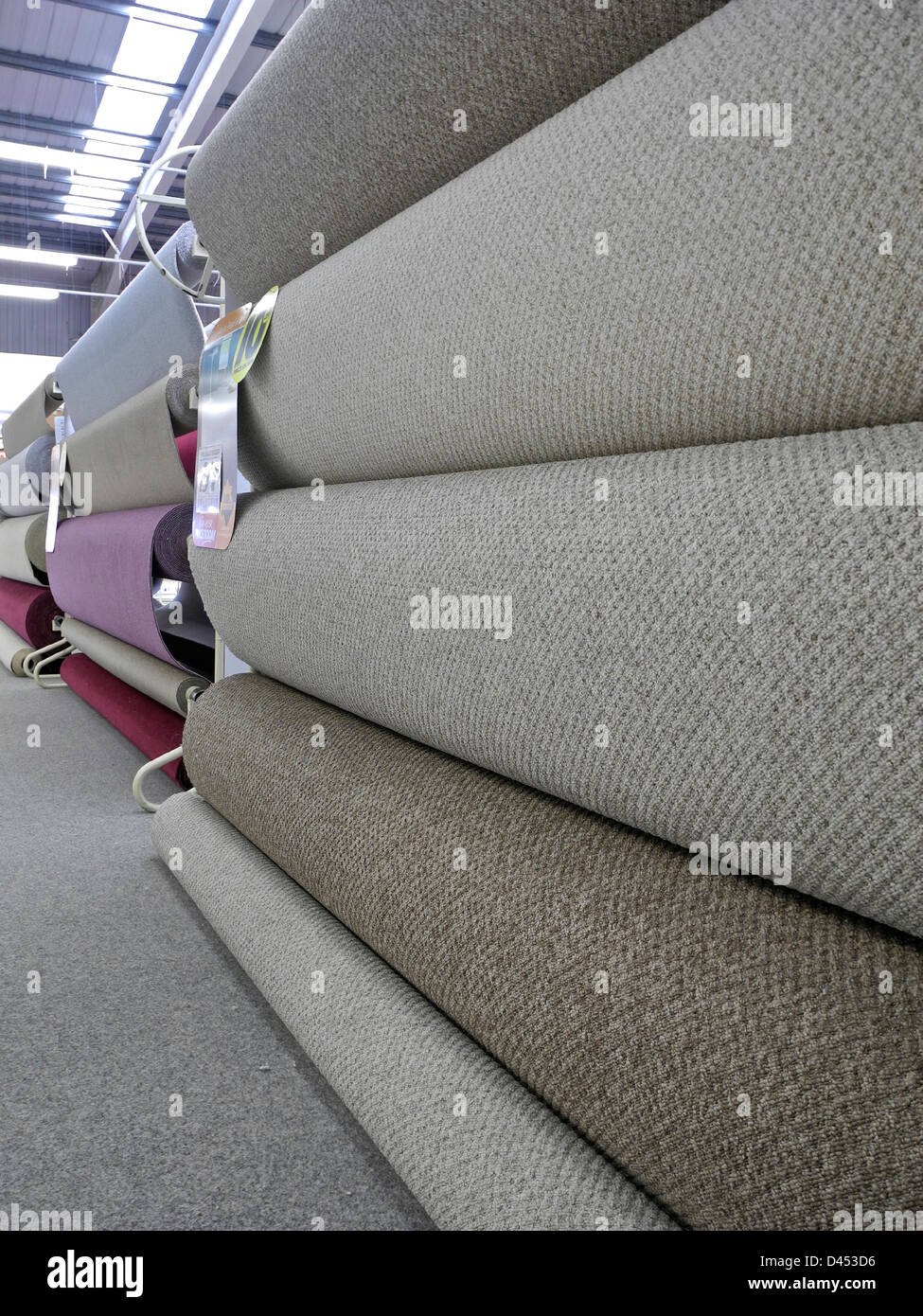 Interior of a carpet store this is Carpetright Stock Photo Alamy