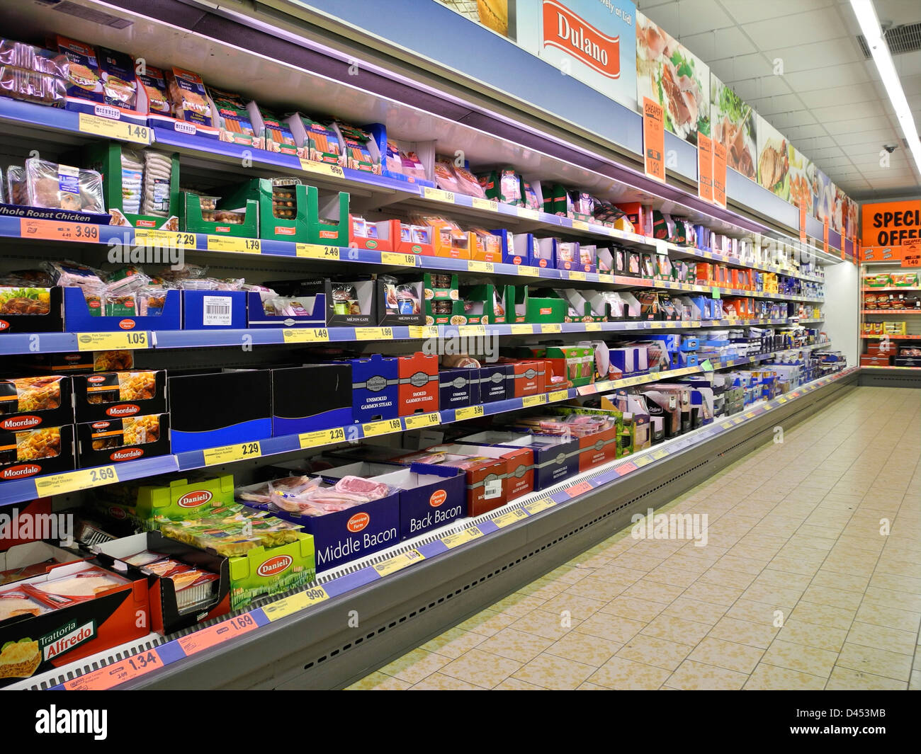 Inside a Lidl store supermarket interior Stock Photo
