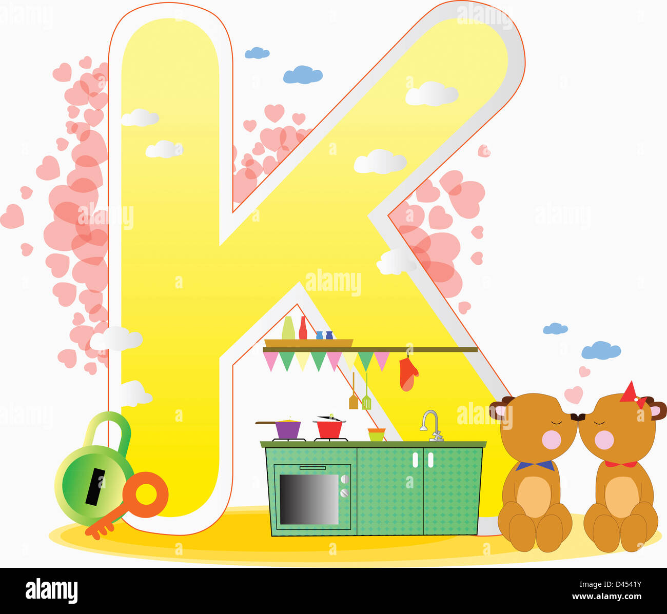 illustration related to letter K Stock Photo - Alamy